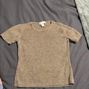 Stylish Tan Knit Top